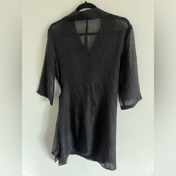 Vintage Sheer Belted Sue Wong Dress, size large - Picture 4 of 5